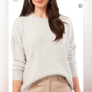 Vince Camuto Women's Oatmeal Crewneck Sweater